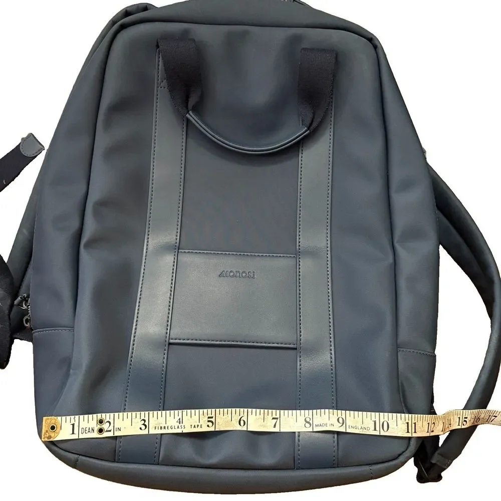 Monos Metro Backpack Nylon Vegan Leather Trim Travel Rucksack